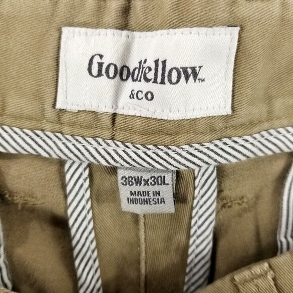 Goodfellow co Pants Mens 36×32 Brown Hennepin Chino Slim Flat front - Picture 3 of 10